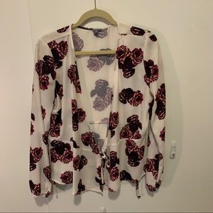 Flower Tie Blouse
